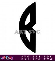 Black and White Letter B Vector Design SVG