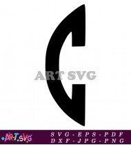 Black and White Letter C Vector Design SVG