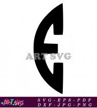 Black and White Letter E Vector Design SVG 1