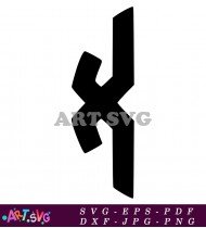 Black Letter X Font Graffiti Urban Street Art SVG 1