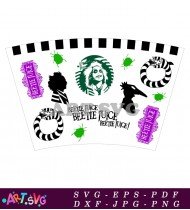 Beetlejuice Starbucks Coffee Cup Design SVG