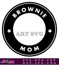 Brownie Mom Circle Sticker Printable Design SVG