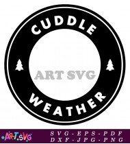 Cuddle Weather Black Circle Design SVG