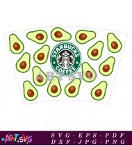 Starbucks Avocado Coffee Cup Design SVG