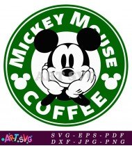 Mickey Mouse Coffee Cup Design SVG 2