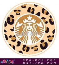 Leopard Print Starbucks Logo Mug Design SVG