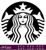 Starbucks Logo With Black and White Design SVG