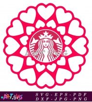 Starbucks Logo With Pink Heart Design SVG 2