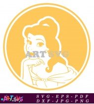 Belle from Beauty and the Beast Coffee Mug SVG