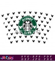 Disney Mickey Mouse Starbucks Coffee Cup Design SVG 2