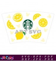 Starbucks Lemon Mickey Mouse Coffee Cup Design SVG 2