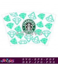 Starbucks Coffee Cup With Diamonds Design SVG