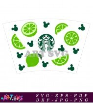 Starbucks Coffee Cup With Lime Slices SVG