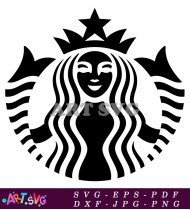 Starbucks Coffee Design With Coffee Beans SVG