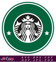 Starbucks Coffee Cup Design Green And White SVG 2