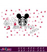 Starbucks Coffee Cup With Mickey Mouse Design SVG 2