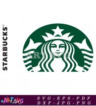 Starbucks Coffee Cup With Green Logo Design SVG 2