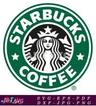 Starbucks Coffee Cup With Yellow Logo Design SVG