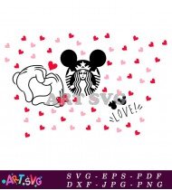 Starbucks Coffee Cup With Mickey Mouse Design SVG 4