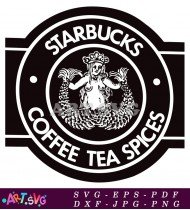 Starbucks Coffee Tea Spices Mermaid Logo SVG