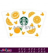 Orange Slices Starbucks Logo Coffee Cup SVG