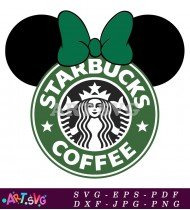 Black and Green Disney Starbucks Coffee Cup SVG 1