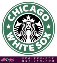 Black And White Chicago White Sox Starbucks Cup SVG