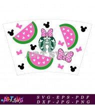 Mickey Mouse Starbucks Coffee Cup Design With SVG 2