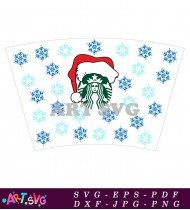 Starbucks Cup Design With Snowflake Pattern SVG