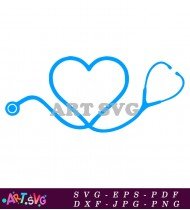 Heart Shaped Stethoscope For Medical Professionals SVG 1