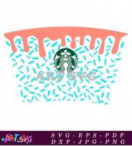 Dripping Sprinkles Design Starbucks Logo SVG 1