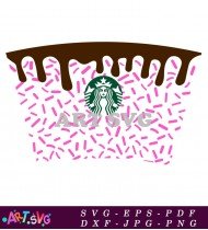 Starbucks Sprinkles Drizzle Coffee Cup Design SVG