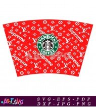 Starbucks Coffee Logo Red Supreme Design SVG