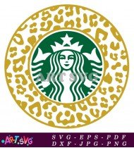 Gold And Green Starbucks Coffee Logo Template SVG