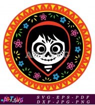 Cute Skeleton Girl Day of the Dead SVG 1