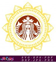 Starbucks Logo Design Vector Yellow Background SVG