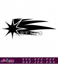 Black And White Star Burst Design SVG