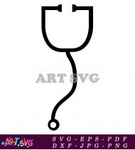 Stethoscope medical tool vector clip art healthcare SVG