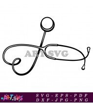 Stethoscope icon medical tool vector clipart healthcare SVG