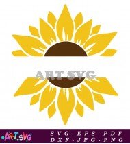 Yellow Sunflower Graphic Design Illustration Floral SVG 2