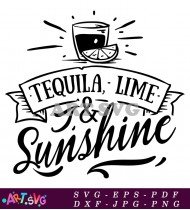 Tequila Lime Sunshine Summer Graphic SVG