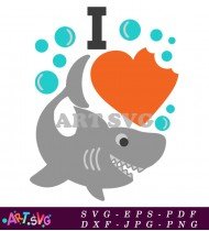 Shark Heart Love Summer Vacation Quotes SVG