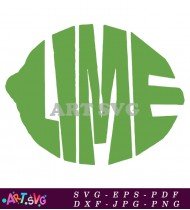 Lime Green Summer Theme Text Design SVG