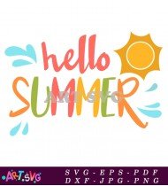 Hello Summer Beach Vacation Design Print SVG 3