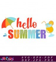 Hello Summer Beach Vacation Design Print SVG 4