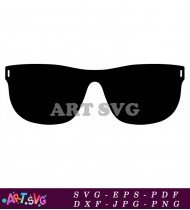 Modern Sunglasses with Bold Frame and Smooth Lens SVG