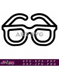 Retro Vintage Eyeglasses Eyewear Frames SVG