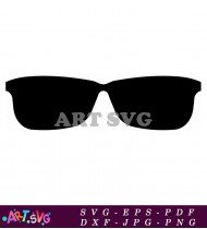 Retro Vintage Sunglasses Black Frame SVG