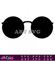 Round Sunglasses Glasses Retro Vintage SVG