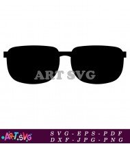 Retro Square Sunglasses Frame Vector Design SVG